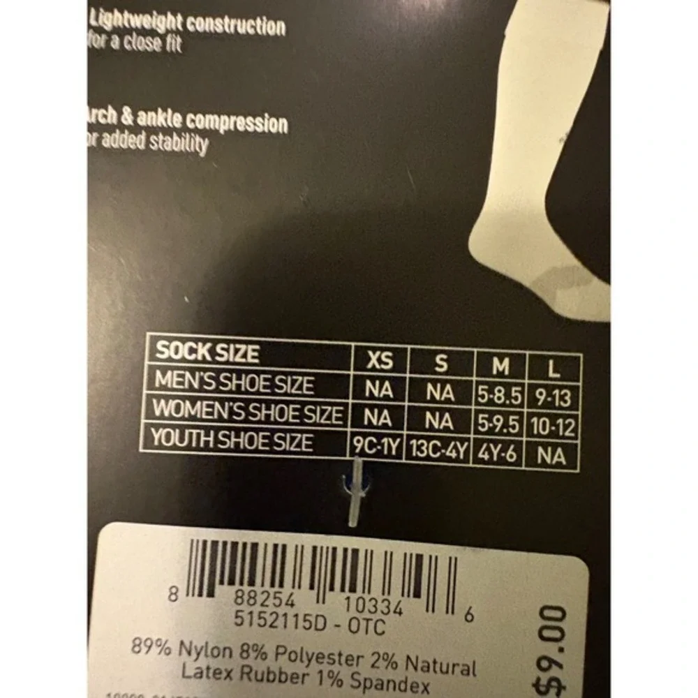 New 2 Adidas Soccer Metro Socks Royal‎ Blue Arch Ankle Compression Men's Large